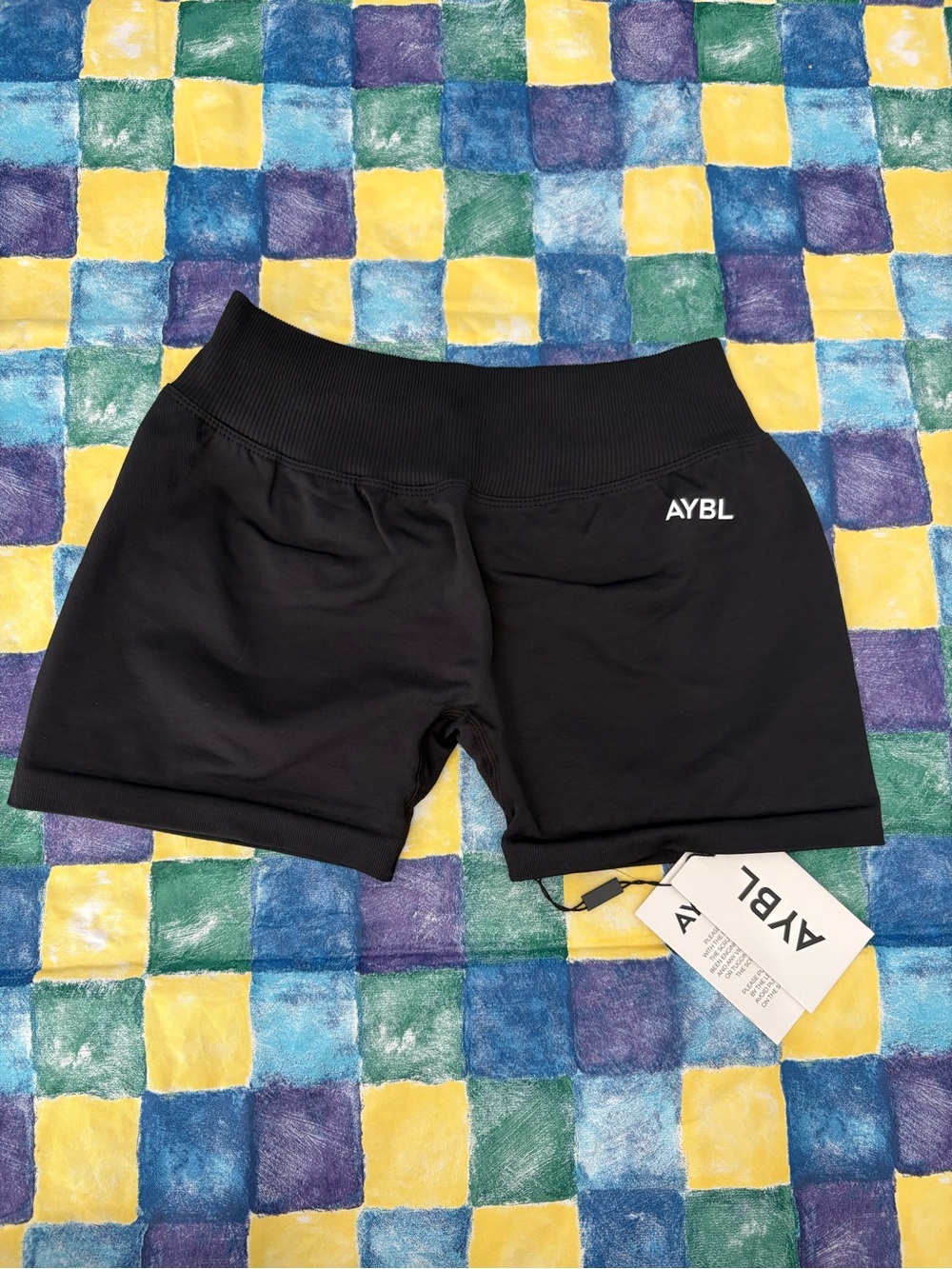 AYBL Black High-Waist Athletic Shorts
